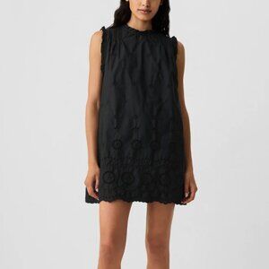 NWT Gap x Doen black eyelet mini dress size XS